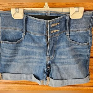 Apt. 9 Tummy Control Jean Shorts, Size 2, Blue